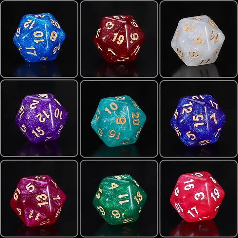 QMay 7 Sets Polyhedral Dice - 49 Pcs (7 X 7) DND Dice + 7 Drawstring Bags in Saudi Arabia