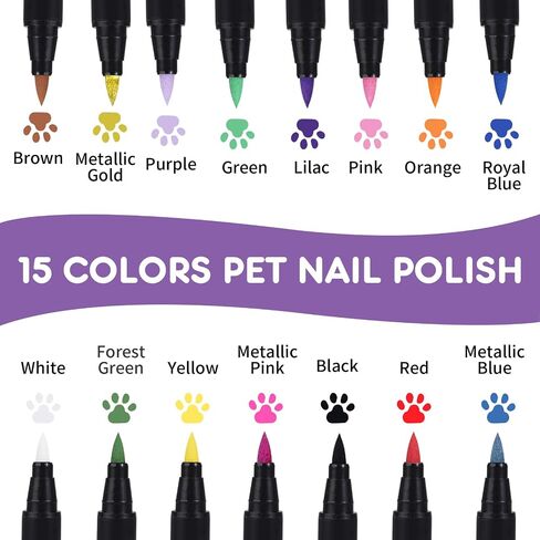 9 Colors Dog Nail Polish Pens Quick Dry,Dog Safe Nail Polish,Easy to Apply,Nail Polish Pens for Dogs Non Toxic,Dog Safe Paint for Paws,DIY Dogs Puppy Nails in Saudi Arabia