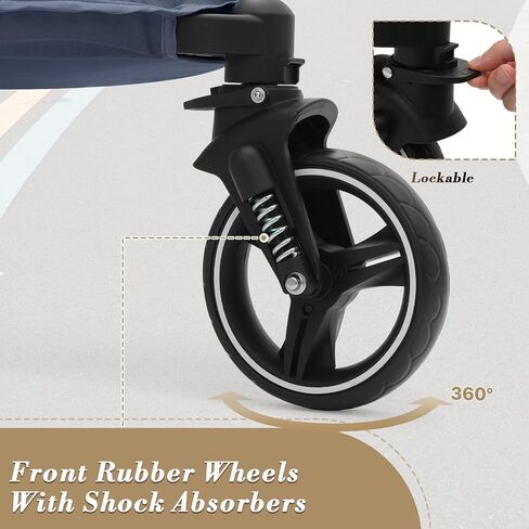 Athena Collection 3 Wheels Pet Stroller Fabric Dog Cart Dog Stroller for Large Dogs 55 Lbs Pet Stroller with Mesh Windows, Zipper Back Pocket, Safety Tether, Angle Adjustable Handlebar, Black in Saudi Arabia