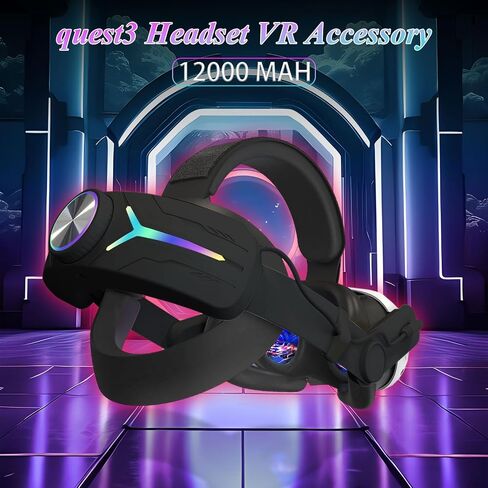 12000mAh Battery Head Strap for Meta Quest 3 & 3S with RGB Light in Saudi Arabia