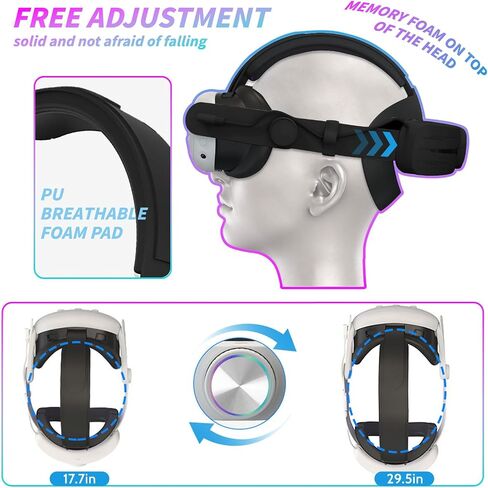 12000mAh Battery Head Strap for Meta Quest 3 & 3S with RGB Light in Saudi Arabia