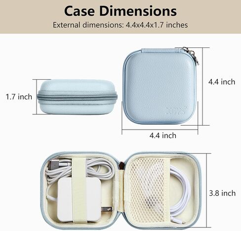 Charger Case for MacBook, Portable Tech Electronic Organizer Bag, Small Travel Storage Pouch for Laptop Accessories, MacBook Power Adapter, Charging Cords, USB Drives, Power Bank (Blue, M) in Kuwait