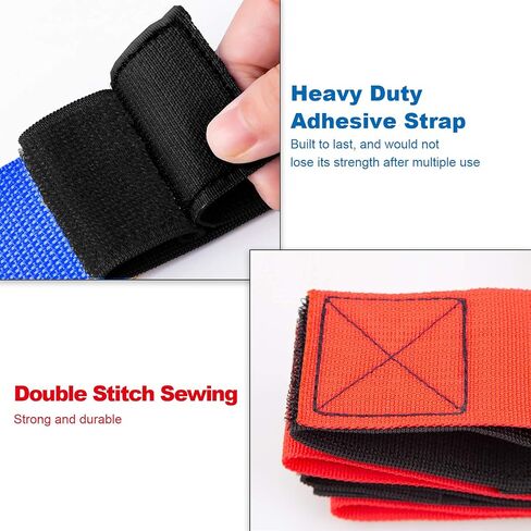6 Legged Race Band, Outdoor Party Group Game for Kid Adult, Cooperative Team Race for Birthday Party, Relay Race, Field Day, Team-Building, Backyard Activity Game with Carrying Pouch(2 Pack in Saudi Arabia
