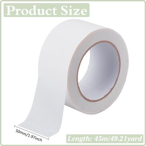 BENECREAT 49 Yards White Book Repair Tape, 1.6 Inch Adhesive Binding Tape for Book Binding Repair, Nylon Reinforcement Tape, Archival Book Repair Tape Library Supplies in Saudi Arabia