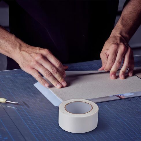 BENECREAT 49 Yards White Book Repair Tape, 1.6 Inch Adhesive Binding Tape for Book Binding Repair, Nylon Reinforcement Tape, Archival Book Repair Tape Library Supplies in Saudi Arabia