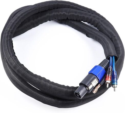 Braided Split Wire Loom Wire Insulation Sleeving Cable Tubing Wrap Harness Hose Protect and Organized (Black, 1/4''(5mm) - 8feet) in Kuwait