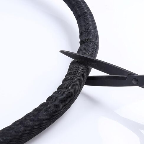 Braided Split Wire Loom Wire Insulation Sleeving Cable Tubing Wrap Harness Hose Protect and Organized (Black, 1/4''(5mm) - 8feet) in Kuwait