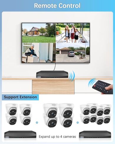4K POE Wired Security Camera System, Home Video Surveillance Systems in Saudi Arabia