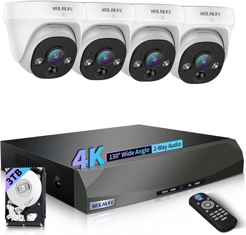 4K POE Wired Security Camera System, Home Video Surveillance Systems in Saudi Arabia