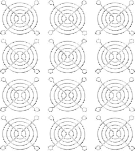 Patikil 47.5mm Fan Finger Grill ، 12 Pack Metal Grill Protector Guard Fan Cover Fan Protection for 47.5mm Most Fans Equipment Computer DIY in Saudi Arabia