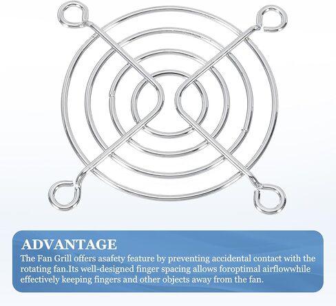 Patikil 47.5mm Fan Finger Grill ، 12 Pack Metal Grill Protector Guard Fan Cover Fan Protection for 47.5mm Most Fans Equipment Computer DIY in Saudi Arabia