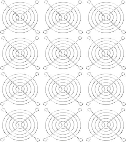 Patikil 47.5mm Fan Finger Grill ، 12 Pack Metal Grill Protector Guard Fan Cover Fan Protection for 47.5mm Most Fans Equipment Computer DIY in Saudi Arabia