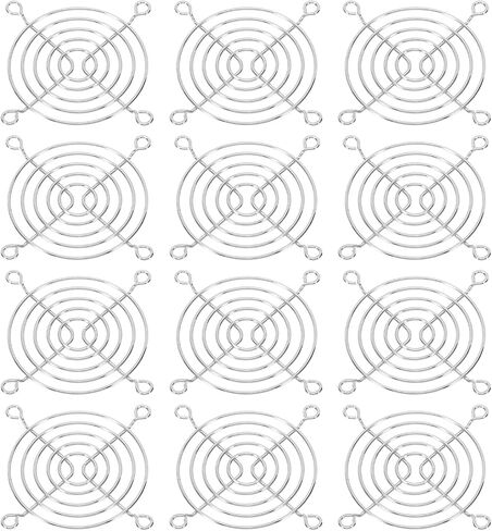 Patikil 47.5mm Fan Finger Grill ، 12 Pack Metal Grill Protector Guard Fan Cover Fan Protection for 47.5mm Most Fans Equipment Computer DIY in Saudi Arabia