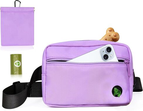 أكياس معالجة الكلب الجرو لتدريب الحيوانات الأليفة حقيبة تدريب على الكلاب ، حزمة الكلب المشي مع carabiner ، موزع حقيبة أنبوب مدمجة وإعادة استخدام حامل حقيبة أنبوب الكلب ، حزام الخصر للحيوانات الأليفة جرو (أسود) in Kuwait