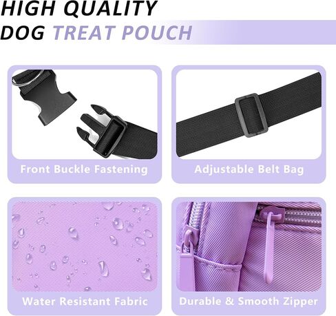 أكياس معالجة الكلب الجرو لتدريب الحيوانات الأليفة حقيبة تدريب على الكلاب ، حزمة الكلب المشي مع carabiner ، موزع حقيبة أنبوب مدمجة وإعادة استخدام حامل حقيبة أنبوب الكلب ، حزام الخصر للحيوانات الأليفة جرو (أسود) in Kuwait