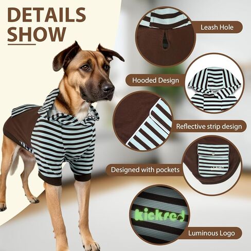 Dog Hoodie, Dog Sweaters with Leash Hole Pullover Splicing Sweatshirt for Large Medium Dogs Soft Pet Clothes for Cold Weather Warm Outfit Dog Coat for Male/Female, Chrismas Green (M) in Saudi Arabia