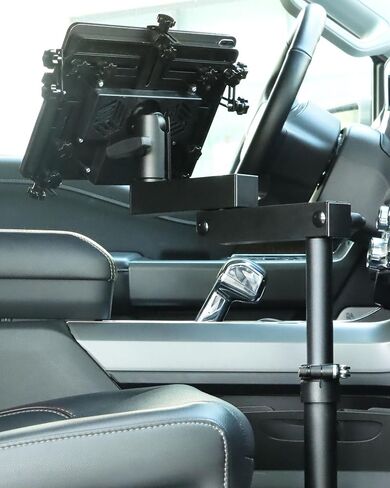 MELIPRON Vehicle Laptop Mount Fit for Jeep Wrangler JK 07-17 No-Drill Truck Laptop Stand Holder for Passenger Seat Fit Laptops Up to 17" in Kuwait