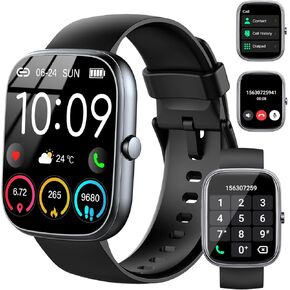 Smart Watch, 1.91" HD Smartwatch for Men Women(Answer/Make Call), 112+ Sports Modes Fitness Activity Tracker, Calories/Heart Rate/Sleep Monitor, IP68 Waterproof Step Counter for Android iOS
