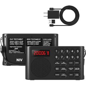 NIV Audio Bible Player, Electronic Talking Audio Bible NIV Player with New & Old Testament for Easy to Travel with and Listen Words Anytime, New International Version