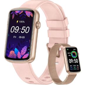 RUIMEN Fitness Tracker, Fitness Watches for Women Men with Heart Rate Monitor Blood Oxygen Sleep Tracker Pedometer, 1.47" Smart Watch Step Calorie Counter for Android iOS IP68 Waterproof (Starlight)