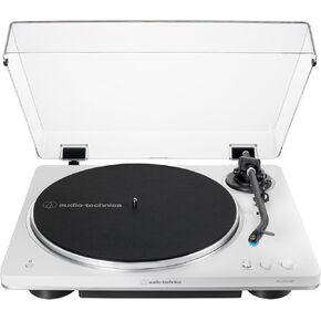 Audio-Technica AT-LP70XBT-WS Wireless Turntable, White/Silver