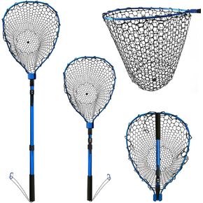 Fishing net (Retractable 19.68, Blue, 48in)