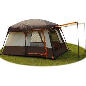 KTT Large Tent 6-8 Person,Family Cabin Tents,Straight Wall,3 Doors and 3 Windows with Mesh,Waterproof,Big Tent for Outdoor,Picnic,Camping,Family,Friends Gathering.……