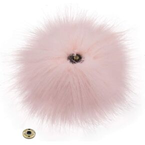 حزمة من 6 بومس فور فور فور فور قابلة للفصل للقبعات مع Snap 4.3inch/11cm الملحقات المصنوعة يدويًا (بني) in Kuwait