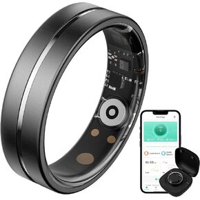 Smart Ring Ultra Narrow Sleep Heart Rate Monitor Ring Blood Pressure Health Fitness Tracker Step Counter Calories Waterproof Remote Camera Smart Rings for Men Women Anillo Inteligente