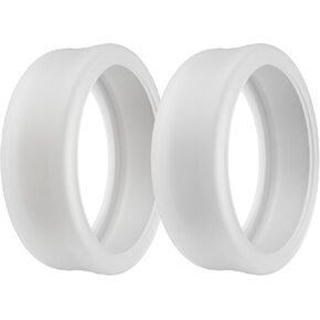 DDJ [2Pack Ultra -Thin Silicone Cover for Samsung Galaxy Ring, Ring Protector for Oura Ring/RingConn/Ultrahuman Ring AIR Sizing Kit, Sizing S for Rings 5/6/7/8/9/10 Transparent/Transparent