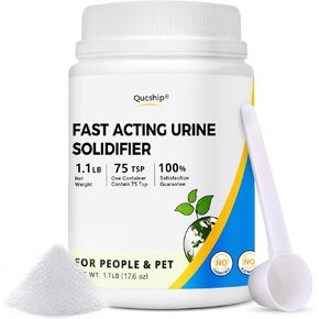 1.1LB Urine Super Absorbent with Spoon,Toilet Gel Powder for Portable Toilet/Bedpans, Eco Gel Camping Toilet Chemicals, Sodium Polyacrylate Solidifier for Pet Loo, Urinal Deodorizer - by Qucship