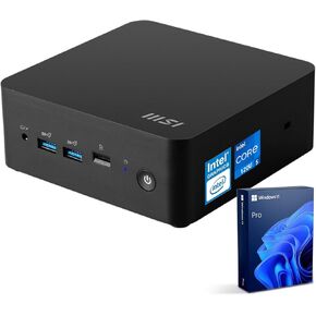 MSI Cubi NUC Business Mini Desktop, 10-Core Intel Core 5 120U Processor, 32GB DDR5 RAM, 1TB SSD, Support 4-Monitor 4K, Thunderbolt 4, HDMI, MicroSD Card Reader, Wi-Fi 6, Windows 11 Pro