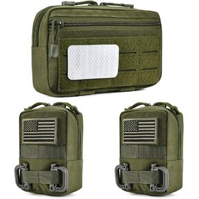 3 Pack Tactical Molle Admin Pouch, EDC Tool Pouch Bag Horizontal Modular Pouches, Utility Tool Pouch with Molle Accessories