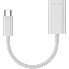 AuviPal 3-in-1 USB C to Lightning Adapter, Support (Charging + Data + Audio), USB C Male to Lightning Female Converter for iPhone 16 15 Series, iPad, MacBook and More