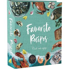 CraftSaints Recipe Binder 8.5x11, 3 Ring DIY Cookbook Binder Kit 12 Dividers & 25 Plastic Sleeves & 25 Recipe Pages & 36 Labels, Recipe Books Binder, Recipe Organizer Binder Kit, Recipe Book (Bakery) in Kuwait