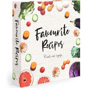 الوصفة الحرفية الوصفة 8.5x11 ، 3 رنين DIY Cookbook Kit Kit 12 مقسمات و 25 أكمام بلاستيكية و 25 صفحات الوصفات و 36 ملصقات ، كتب الوصفات ، مجموعة موثق الوصفة ، كتاب الوصفة (Bakery) in Kuwait