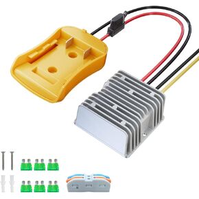 20V to 12V Step Down Converter with Switch for Dewalt Battery, DC Voltage Battery Adapter,12V Buck Converter Regulator with Upgraded Low Voltage Protection,Power Adapter is for DIY RC Car Toys