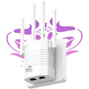WiFi Extender, WiFi Extender Signal Booster, WiFi Booster, WiFi Range Extender, WiFi Repeater, Covers Up to 12880 Sq.ft and 105 Devices, WiFi Extenders Signal Booster for Home(Rice-White Color)