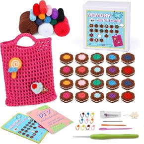 FOUSNOW Crochet Kits, Plant Crochet Kits,11 PCS Potted Plants Crochet Starter Kit, Crochet Kit for Adults with Step-by-Step Video Tutorials, Craft DIY Knitting Supplies