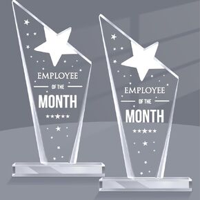 Roowest 6 Pcs Employee of The Month Plaque Teacher Appreciation Gifts for Nurses Coworkers Acrylic Plaque Award Keepsake Reward for Employee Colleague Volunteer Office Business Favor in Saudi Arabia