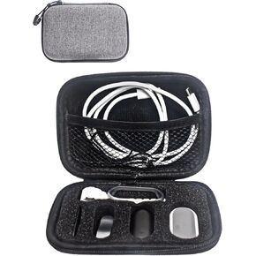 Case for PLAUD NotePin AI Voice Recorder,NOUKAJU Storage Box,Portable Shockproof Hard Carrying Case Travel Storage Bag,Accessories Mesh Pocket(Grey)