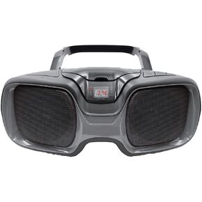 Proscan PRCD1037BT-BLACK/TITANIUM 3-Watt-RMS Portable CD Boom Box with Bluetooth and AM/FM Radio