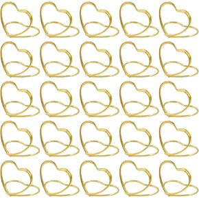 60 Pack Gold Place Card Holder - Round Shape Table Place Cards Holder - Mini Table Card Photo Picture Holders for Wedding Party Birthday Office in Kuwait