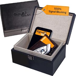مربع Faraday Shield Shield لـ FOBs المفتاح ، مربع واقي RFID لمفاتيح السيارات ، قفص مانع الإشارة ، جهاز منع سرقة السيارة ، تشويش إشارة لـ KeyFobs
