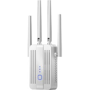 WiFi Extender Fastest Wireless Signal Booster 1200Mbps Dual Band (5.8GHz and 2.4GHz) WiFi Extender Signal Booster WiFi Repeater with Ethernet Port Covers 10k+ Sq.Ft and Connects 50+ Devices