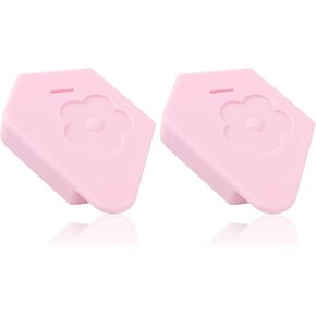 2pcs Magnetic Seam Guide for Sewing Machine, Multifunctional Polygon Magnet Hemmer Guide with Scale Universal Sewing Machine Guide Sewing Machine Accessories Supplies (Orange,Pink)