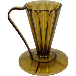 Cafec Pour-Over Flower Dripper Deep 27 Clear Brown | FDD-27CBR