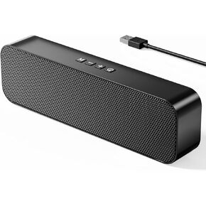 Computer Speakers,Bluetooth Speaker,Stereo Sound & Enhanced Bass with 3.5mm Aux-in, TF Card Port, USB Powered Speakers for Desktop Monitor, PC, Laptop, Tablets,New Upgrade
