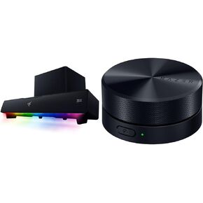 Razer Leviathan V2: Multi-Driver PC Gaming Soundbar with Subwoofer - THX Spatial Audio & Wireless Control Pod: Advanced Audio Control for Nommo V2 & Leviathan V2 Speakers