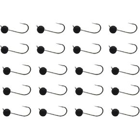 ALICHINO Tungsten Fly Tying Jig Heads for Fly Fishing Small Round Ball Crappie Jig Heads Fly Tying Jigs Kit Tungsten Beads with Hook